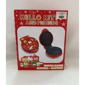 NEW Hello Kitty Waffle Maker Non Stick Plates Easy Cleanup Holiday Design